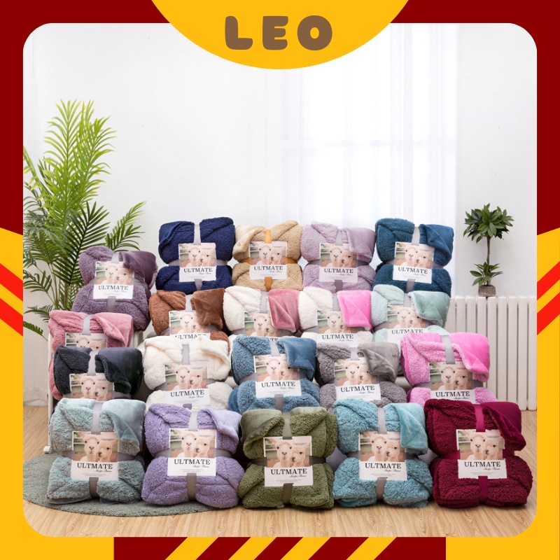 Chăn Lông Cừu Ultimate Cao Cấp Chăn Đại Hàn Mùa Đông Cực Ấm Kích Thước 2x2,3m