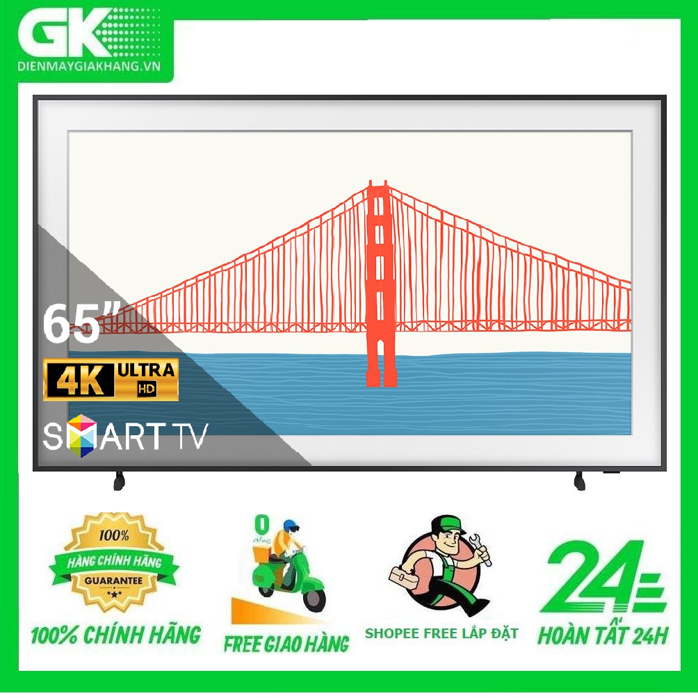 QA65LS03AAKXXV  - MIỄN PHÍ CÔNG LẮP ĐẶT - Smart Tivi The Frame QLED Samsung 4K 65 inch QA65LS03AAKXXV