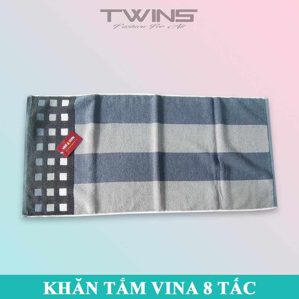 Khăn tắm cotton cao cấp đa năng Vina Khăn sọc 8 tấc thấm hút nước tốt bền màu không xù lông (shop giao màu ngẫu nhiên)