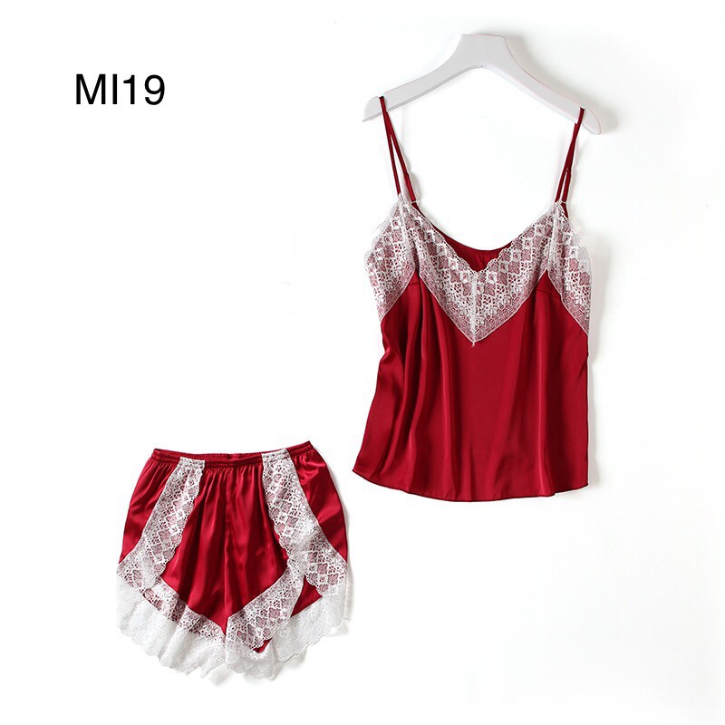 [MIAB15 giảm 15% đơn 289K] Set quần áo ngủ lụa 2 dây MIA BRA M19 | BigBuy360 - bigbuy360.vn