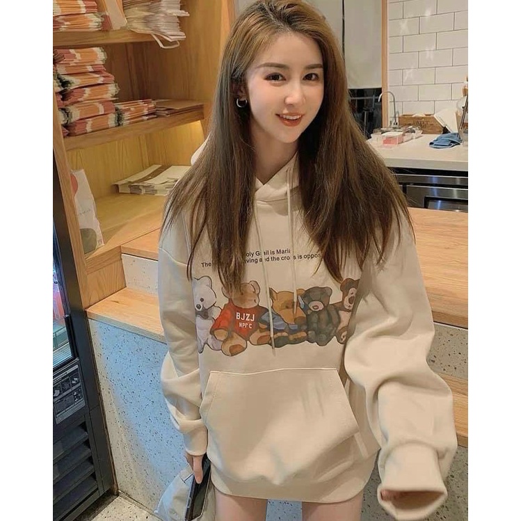 Áo hoodie hình gấu  KÈM ẢNH THẬT