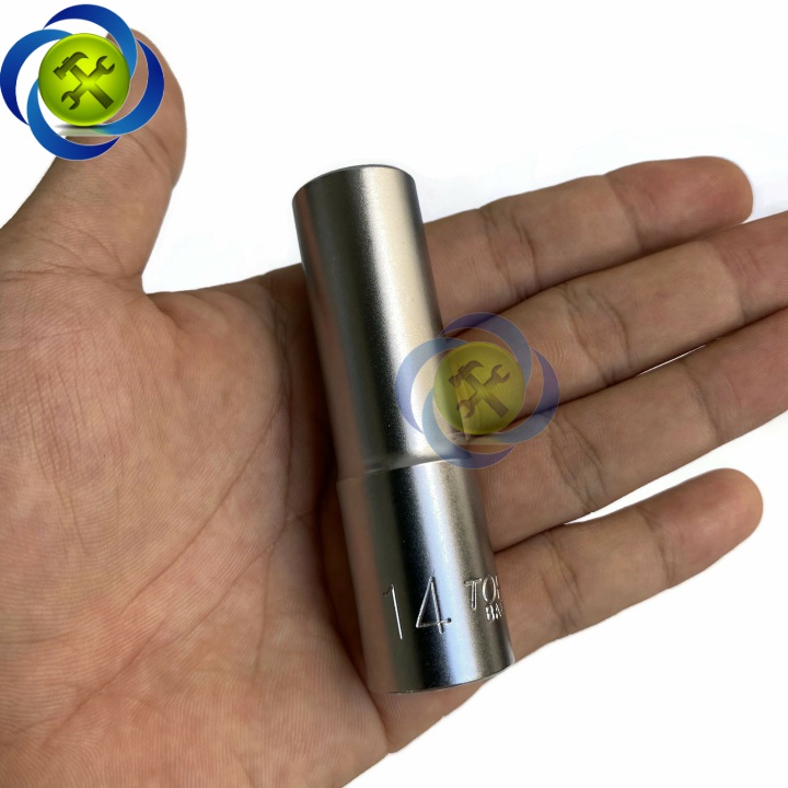 Tuýp 14mm TOPTUL BAEE1614 trắng dài  loại 1/2 6 cạnh dài 77mm