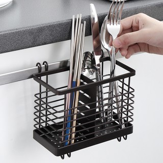 ỐNG CẮM ĐŨA 2 NGĂN SƠN TĨNH ĐIỆN KHÔNG GỈ 1 BÊN DỰNG ĐŨA 1 BÊN ĐỰNG MUỖNG CÓ MÓC TREO