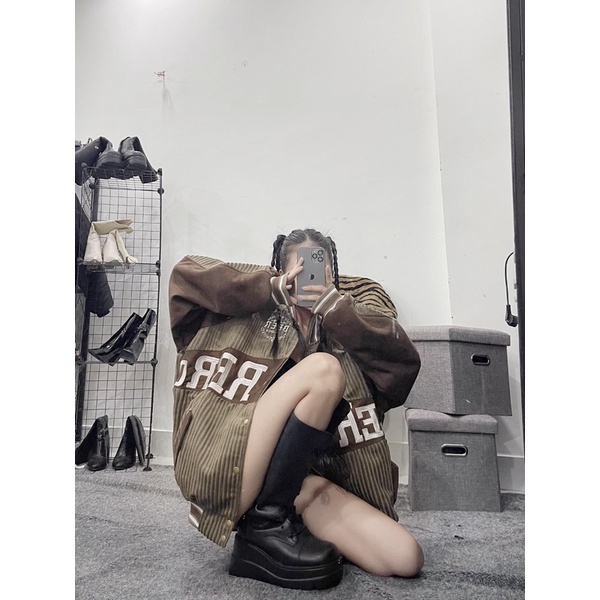 Áo khoác bomber varsity papa