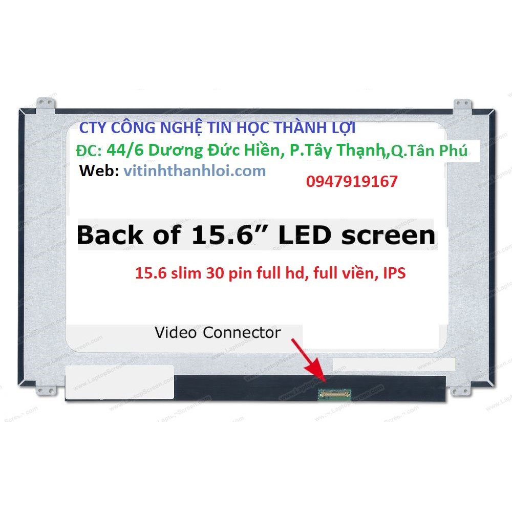 Màn hình 15.6 led mỏng 30 pin 40 pin dùng cho laptop dell, hp, acer, asus.... | BigBuy360 - bigbuy360.vn