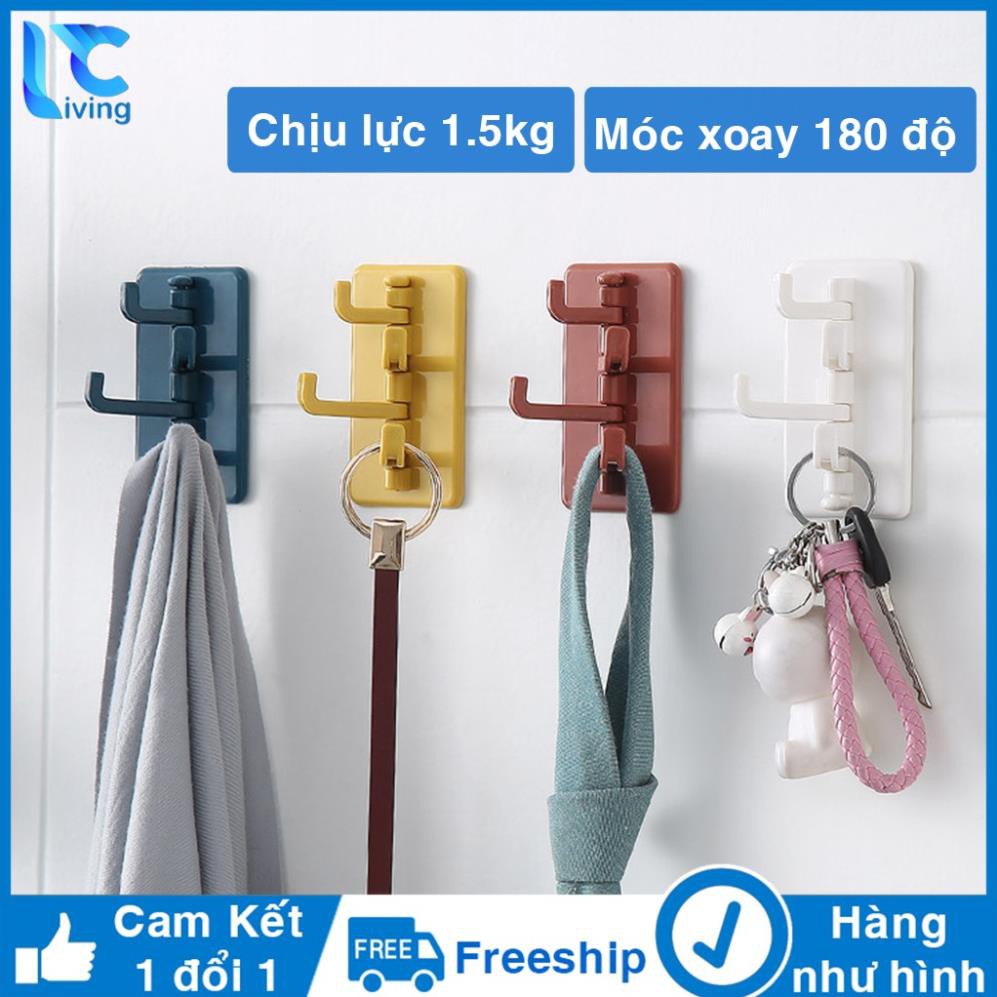 Móc treo chìa khóa dán tường xoay 180 độ siêu dính chịu lực NGU000001