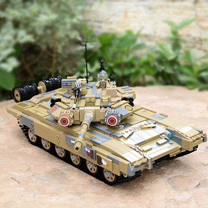 Đồ Chơi Lắp Ráp Kiểu LEGO Mô Hình Xe Tăng Điều Khiển RC T90 ARMY TANK CaDa C61003 - 1722 Mảnh Ghép - Chạy Bằng Động Cơ