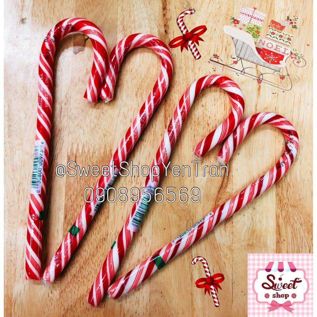 CHRISTMAS CANDY CANE- Kẹo gậy giáng sinh ( combo 2 cây)