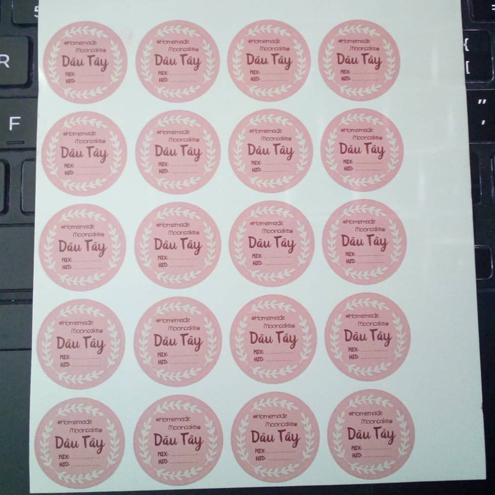 Tem trung thu nhân dâu tây - Set 5 tờ