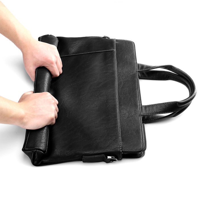 Túi xách da mềm đựng tài liệu khổ A4 chống mòn phong cách doanh nhân cho nam
