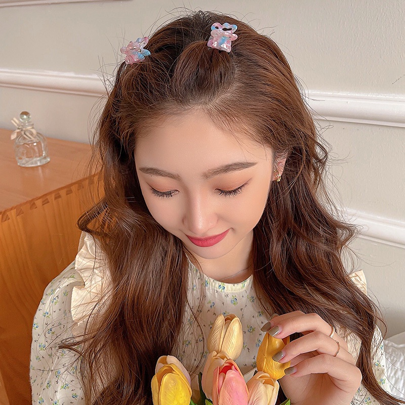 Kẹp Tóc Hình Bướm Nhỏ Màu Gradient Phong Cách Hàn Quốc