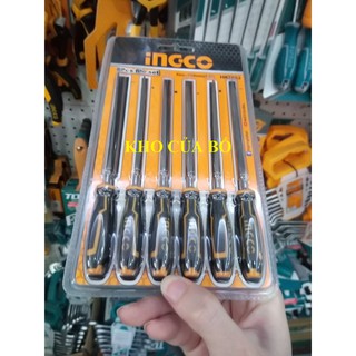 Bộ 6 giũa sắt (140mm) Ingco HKTF63