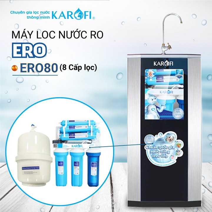 Máy lọc nước RO Karofi ERO ERO80 (8 cấp lọc)