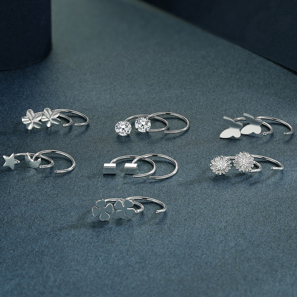 Hoa Tai Dáng Dài Hình Ngôi Sao / Mặt Trăng / Bươm Bướm Đơn Giản Thời Trang