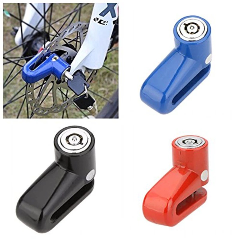 Bộ Khóa Phanh Đĩa 7mm Bằng Thép Chống Trộm 1 Ổ Khóa + 2 Chìa Cho Xe Đạp Leo Núi
