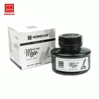 Mực lọ đen hồng hà 3457 - dành cho bút máy