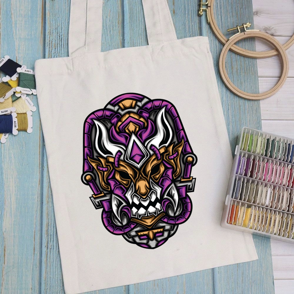 Túi vải túi Tote DRAGON - Mẫu 4 vải canvas dày đẹp cho nữ có khóa miệng đi học đi chơi. In hình theo yêu cầu