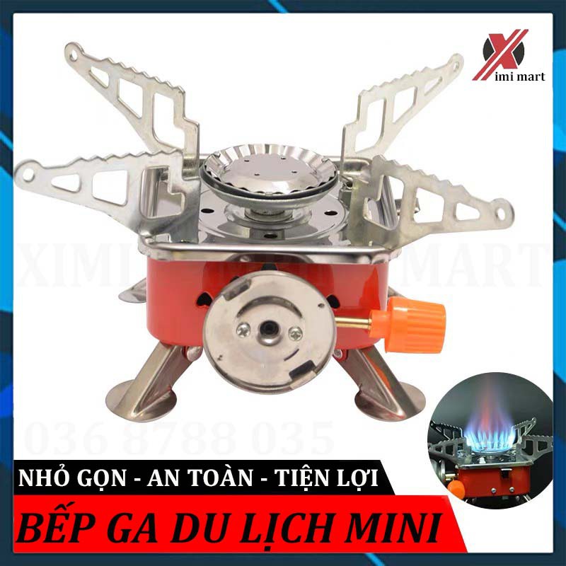 BẾP GA MINI Kèm Đầu Chuyển Bếp Ga Du Lịch Dã Ngoại Cắm Trại Leo Núi NHỎ GỌN XẾP GỌN ĐƯỢC Tiện Lợi,An Toàn