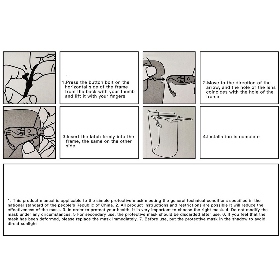 Mắt kính tích hợp tấm che độ phân giải cao sử dụng tiện lợi