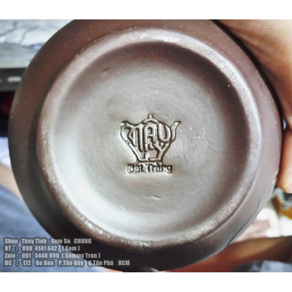 Ấm trà và 6 chung gốm Bát Tràng 300ML/500ML
