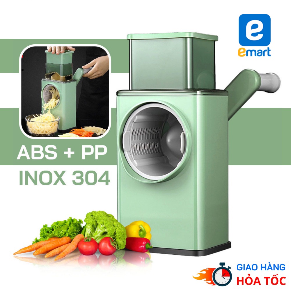 Máy Thái Lát Rau Củ Quả - Máy Bào Sợi Cắt Củ Quả Đa Năng Kèm 6 Lưỡi Dao ...