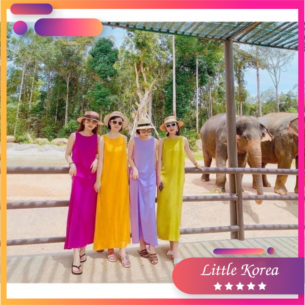 Váy lụa tằm buộc nơ 2 màu phong cách thời thượng, sành điệu | BigBuy360 - bigbuy360.vn