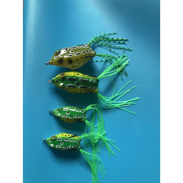 Mồi Nhái Câu Lure Nhái Hơi, có đuôi chuyên câu cá lóc cá quả