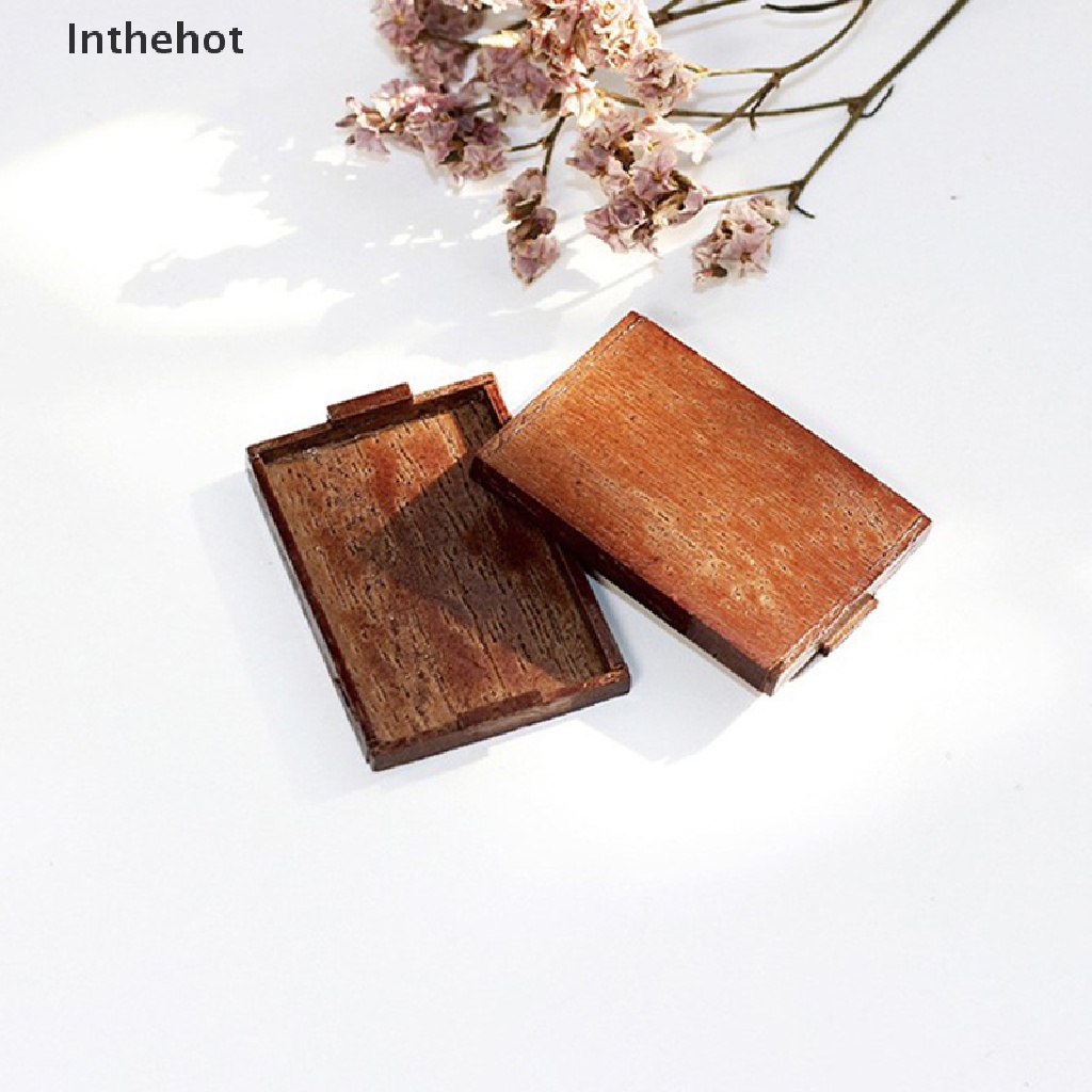 Khay Gỗ mini Kiểu Cổ Điển Trang Trí Nhà Búp Bê Tỉ Lệ 1 / 12