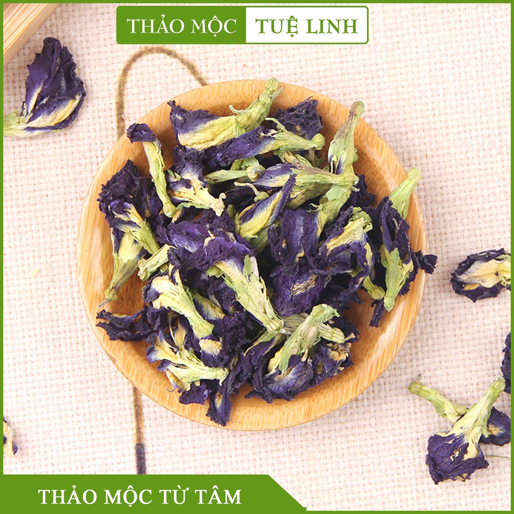 Trà Hoa Đậu Biếc ❤️Freeship❤️ 100gr Sấy lạnh Nguyên Bông làm đẹp da giảm căng thẳng stress loại cao cấp