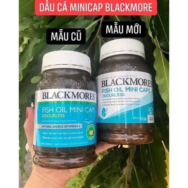 Blackmores Odourless Fish Oil - Dầu Cá không mùi Blackmores viên nhỏ, viên to 400 viên Úc