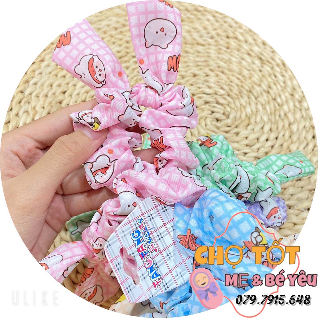Dây thun cột tóc đuôi ngựa màu sắc cho bé gái siêu cưng không đau tóc