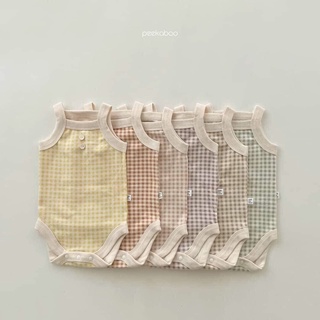 Body suit 2 dây màu kẻ Peekaboo