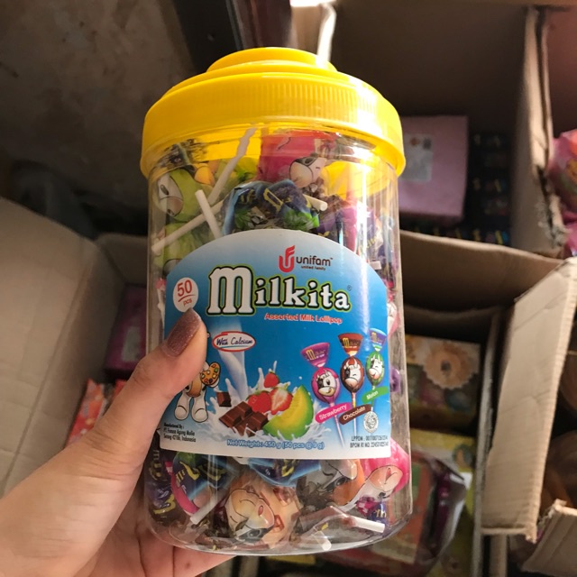 ĐỒ ĂN VẶT - COmbo 10 cái kẹo mút Milkita bò sữa thơm ngon