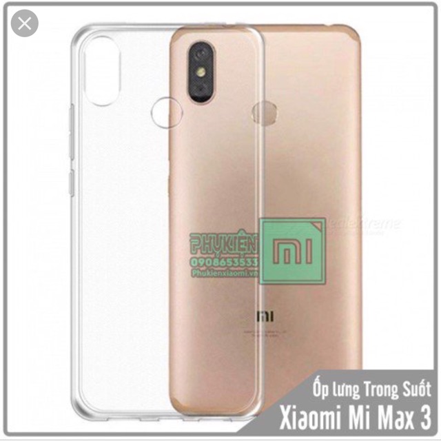 Ốp lưng dẻo Xiaomi Mi Max 3 trong suốt