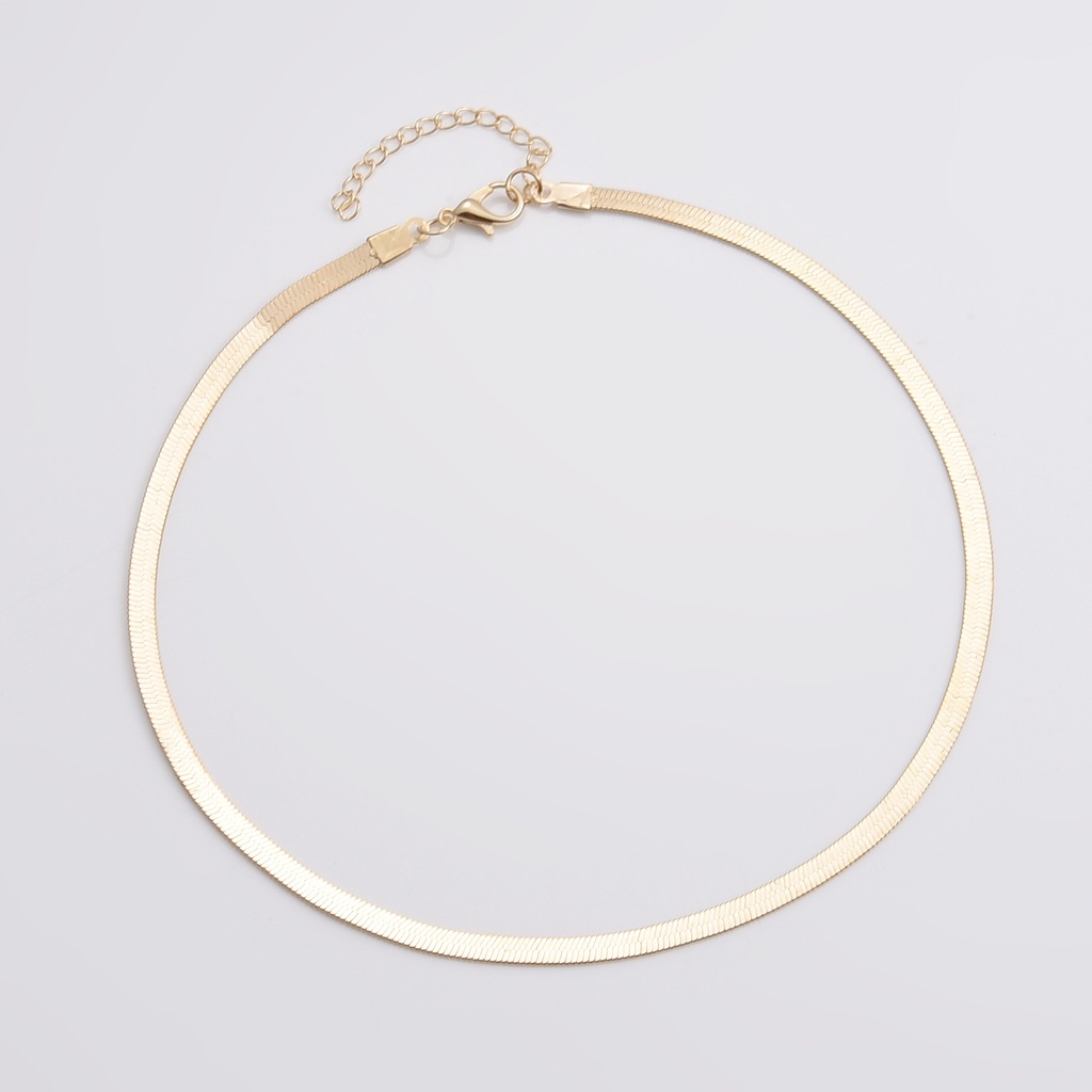 Fashion Clavicle Blade Chain Women Gold Silver Color 35+5cm Snake Choker Necklace