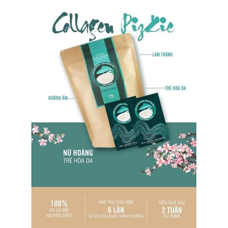 Collagen nguyên chất cá hồi Nhật Bản. Collagen Pizkie