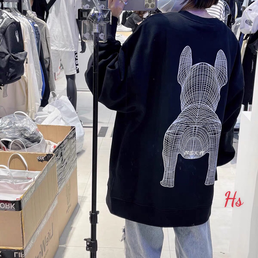 Áo Sweater nỉ viền chó life work - Áo nỉ nam nữ unisex phong cách Hàn Quốc - MIUMIU CLOTHINGS | BigBuy360 - bigbuy360.vn