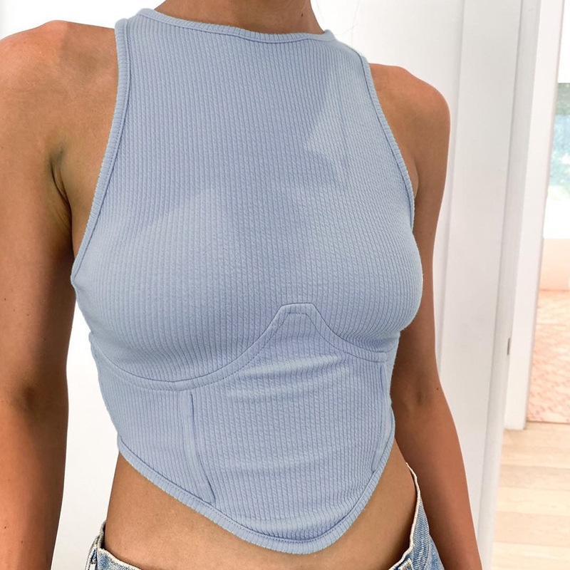 Áo Croptop Màu Trơn Thời Trang Mùa Hè Cá Tính Cho Nữ Y0408