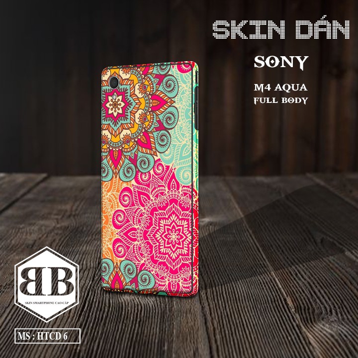 Bộ Skin Dán Sony Xperia M4 Aqua dán full lưng viền dùng thay ốp lưng điện thoại