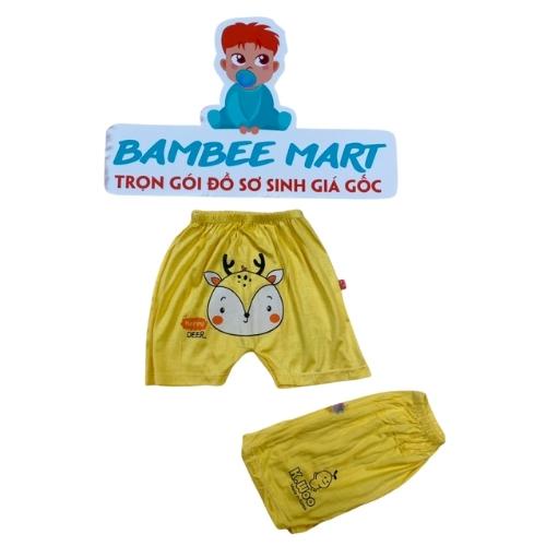 Quần chục đùi cộc cho bé trai bé gái chất thun lạnh mông thú siêu đáng yêu QC06 BamBeeMart