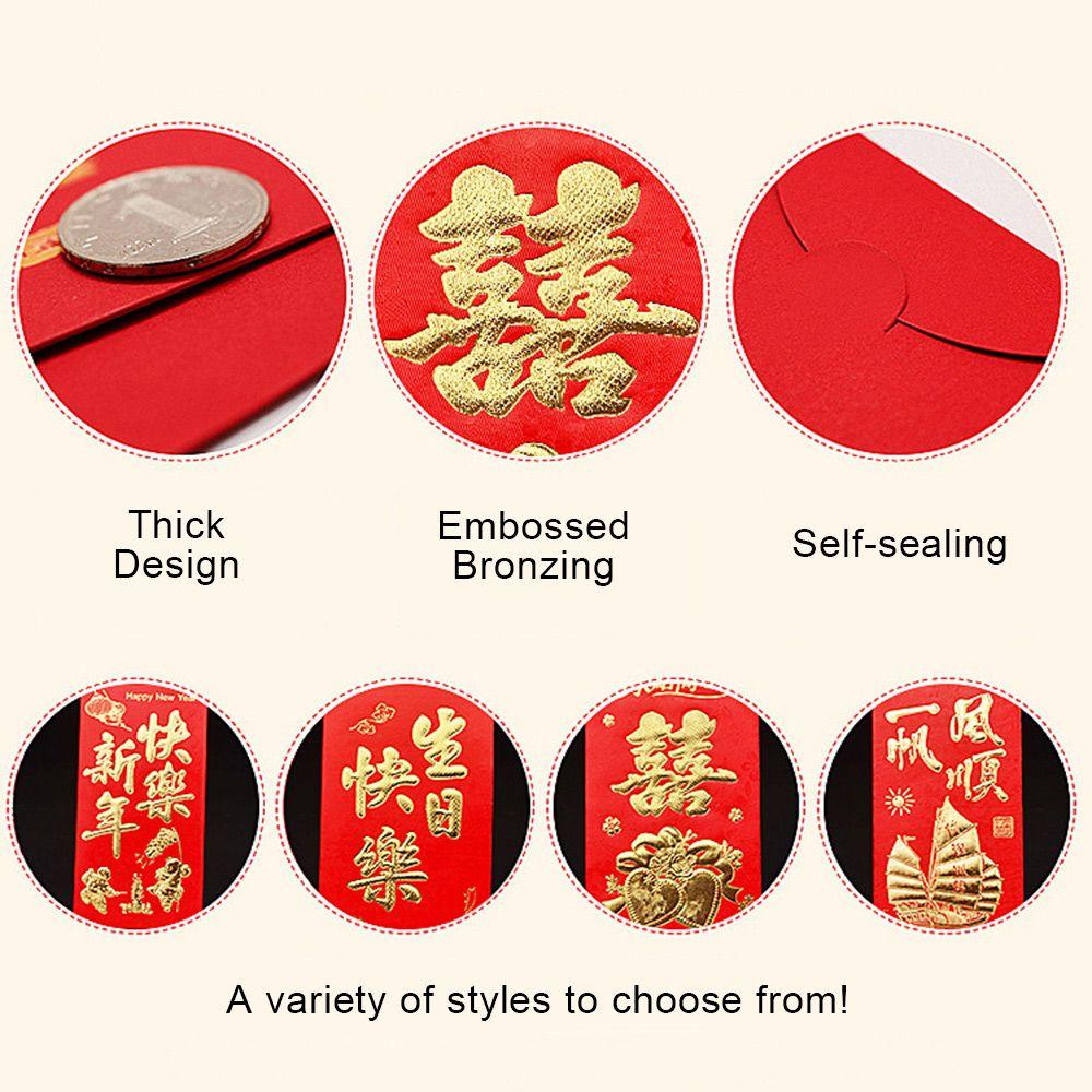 GOGOUP Set 6 Bao Lì Xì Mừng Năm Mới Phong Cách Trung Hoa
