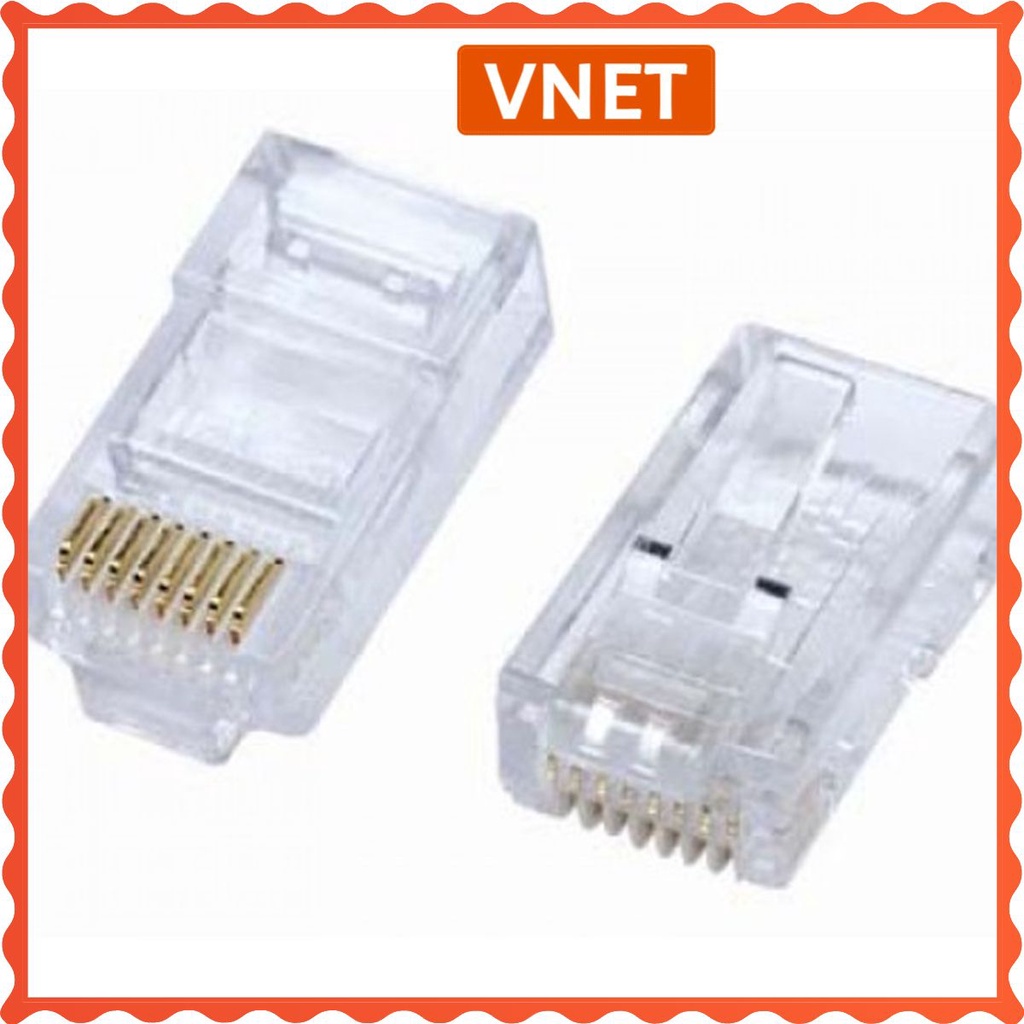 Hạt mạng COB túi 1000 hạt đầu bấm dây mạng lan internet Cao Cấp VNET