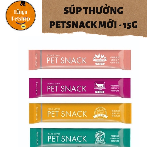 Súp Thưởng Pet Snack Cho Mèo Cao Cấp 15g - Súp Cho Mèo - Đồ Ăn Cho Mèo