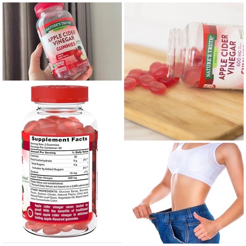 kẹo giấm táo apple Cider Vinegar 120 viên