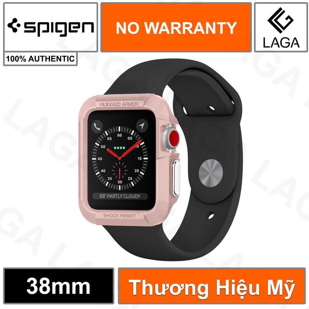 Ốp Lưng Apple Watch 38mm / 40mm / 44mm Spigen Rugged Armor Series SE / 6 / 5 / 4 / 3 / 2 / 1