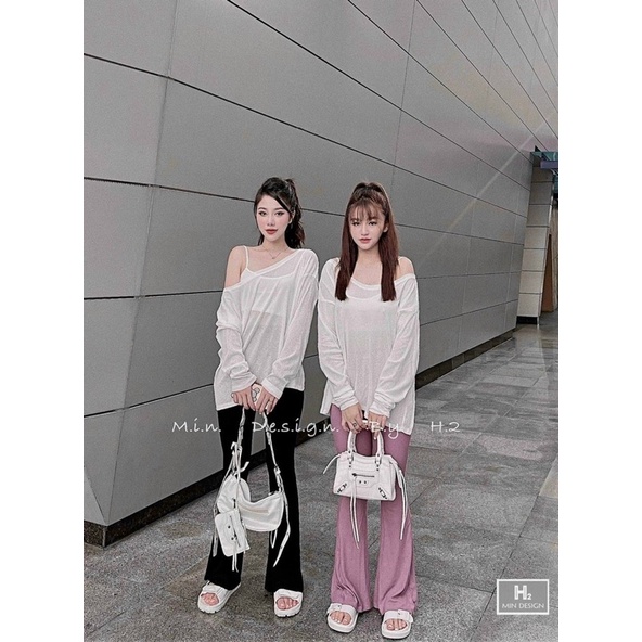SET 3 MÓN ÁO GIẤY XẺ VẠT CÓ 2 DÂY TRONG MIX QUẦN VẨY