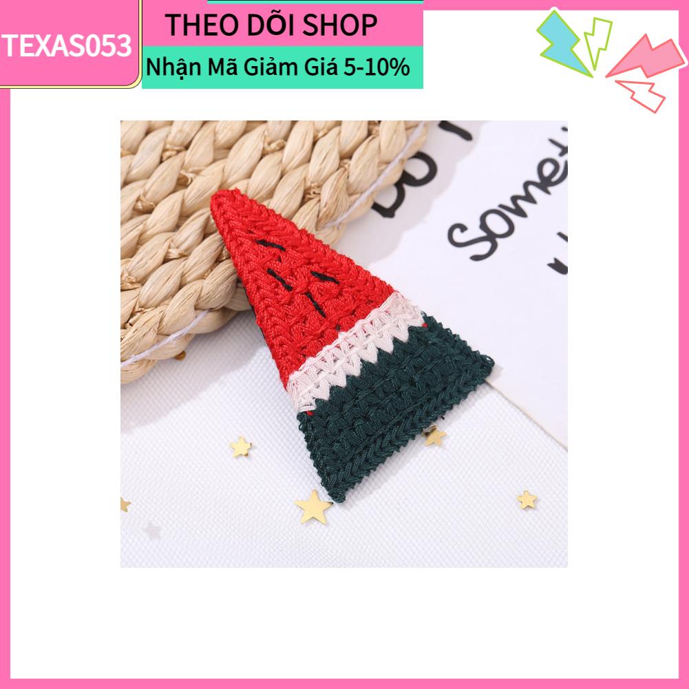 Texas053 Knitting Hair Clip Cute Barrette Anti Drop Portable Bright Color for Christmas New Year Gifts