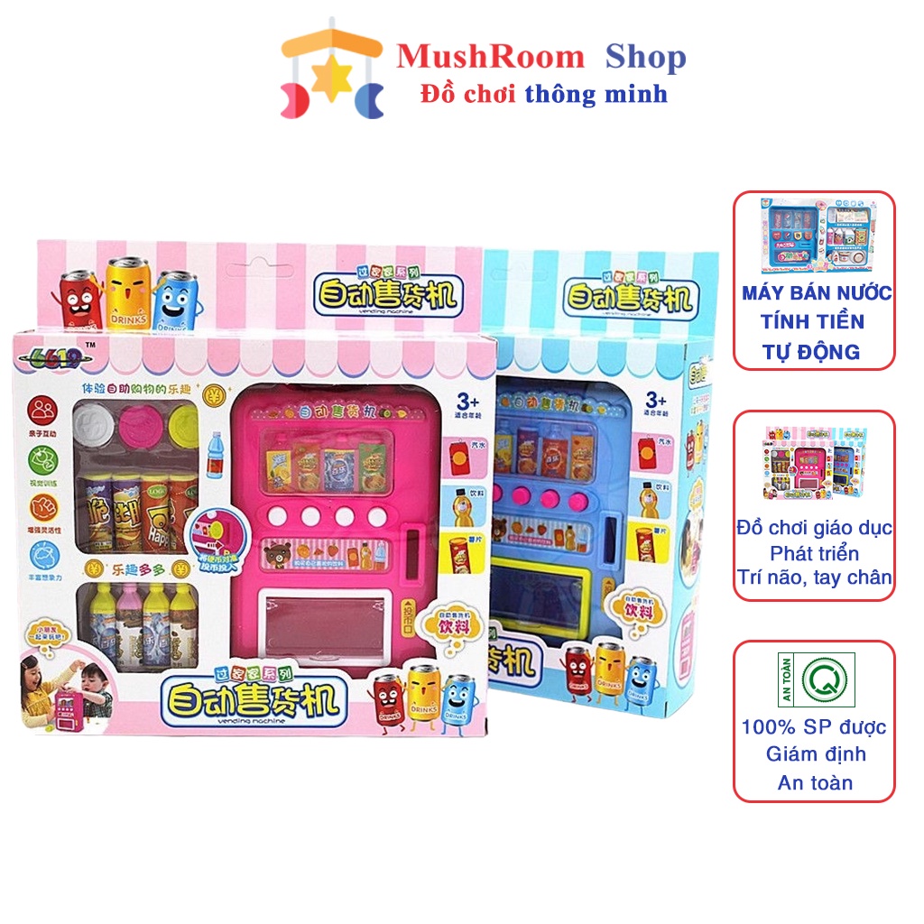 Đồ chơi máy bán nước tính tiền MUSHROOM tự động, phát triển các giác quan, tư duy cho bé
