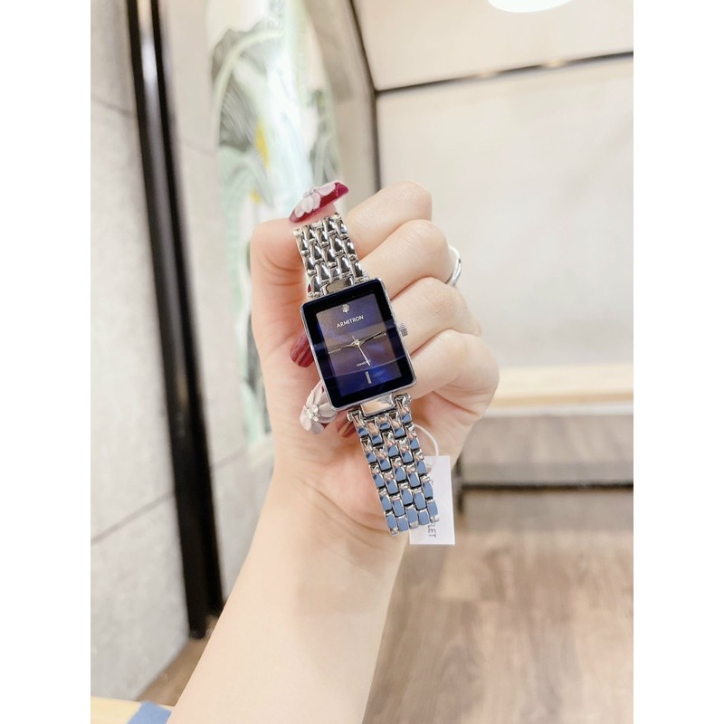 Đồng hồ nữ Armitron dây thép không gỉ, kích thước 22x28mm