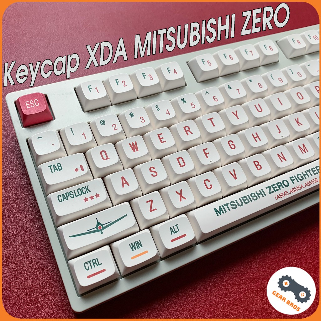 Keycap XDA MITSUBISHI ZERO Thick PBT Dyesub 133 Phím